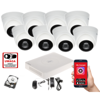 ZESTAW MONITORINGU IP HIKVISION DS-7108NI-Q1/8P (D) + 8x DS-2CD1321-I (F) 2MPX 2.8mm IR30 1TB